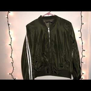 Green bomber jacket